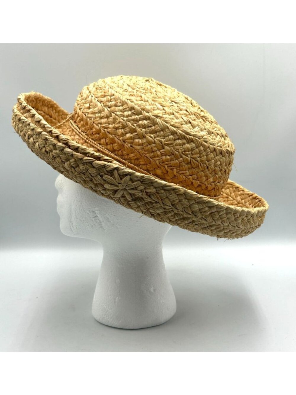 Helen Kaminski Natural Raffia Straw Wide-Brimmed Sun Hat One Size 3473